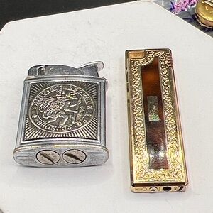 Vintage Evans and Colibri empty lighters